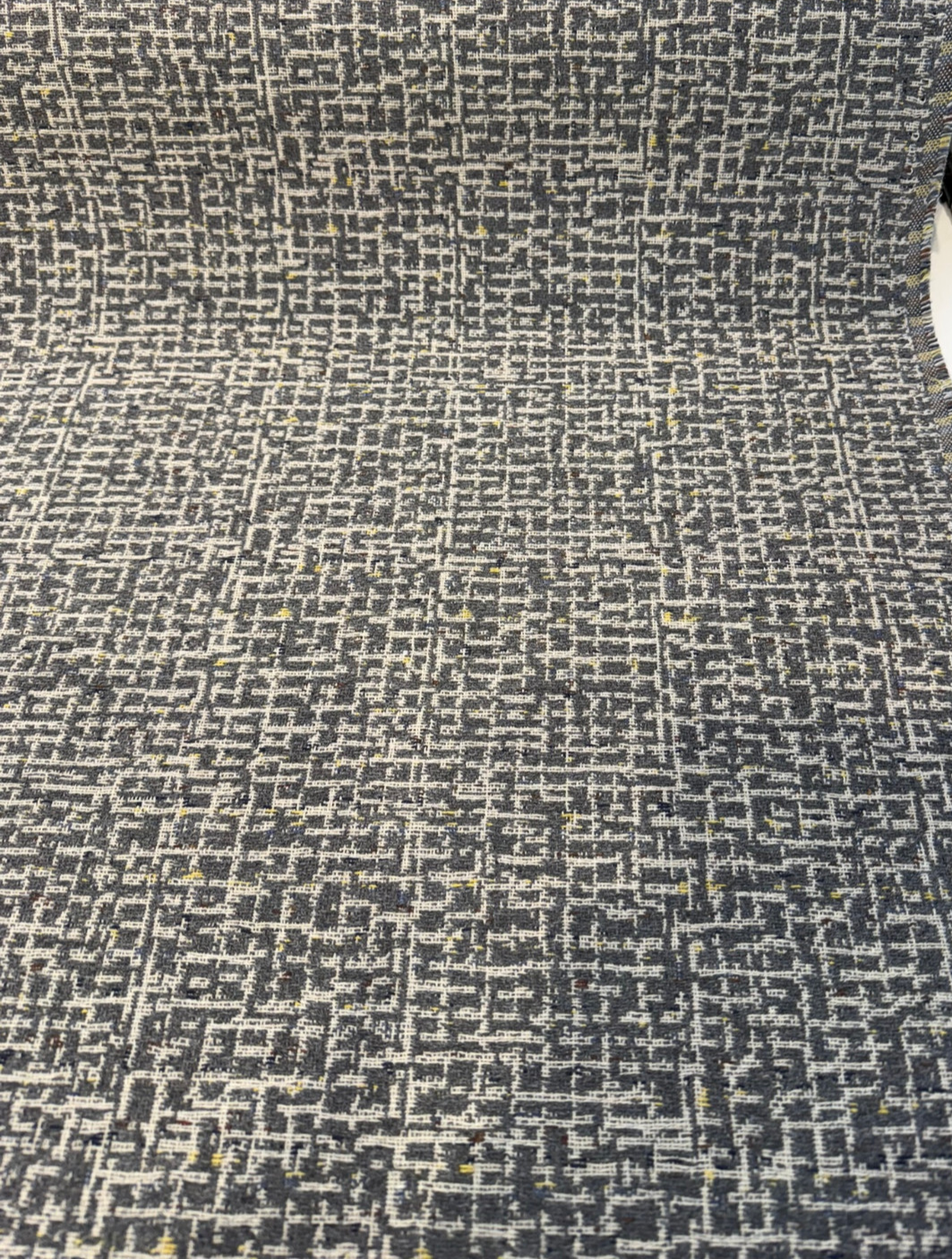 Highlander Greystone Acrylic Fabric - Greystone And Cream Tweed, 54" Width (1 Yard)