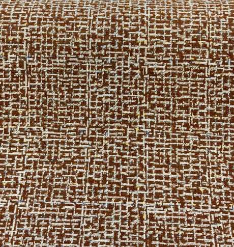 Sunbrella Highlander Fox Acrylic Fabric - Chestnut Brown/Beige Tweed, 54" Width (1 Yard)