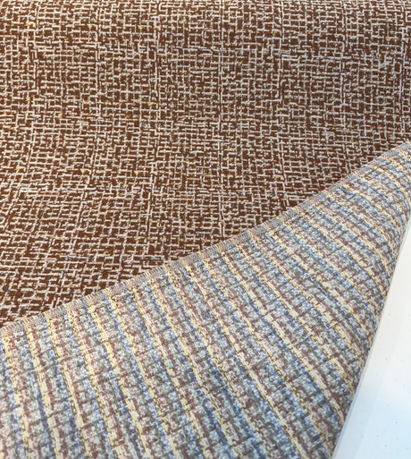 Sunbrella Highlander Fox Acrylic Fabric - Chestnut Brown/Beige Tweed, 54" Width (1 Yard)