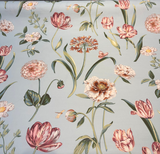 Escape To Eden Cotton Fabric - Seaside Teal Floral, 54" Width (1 Yard)