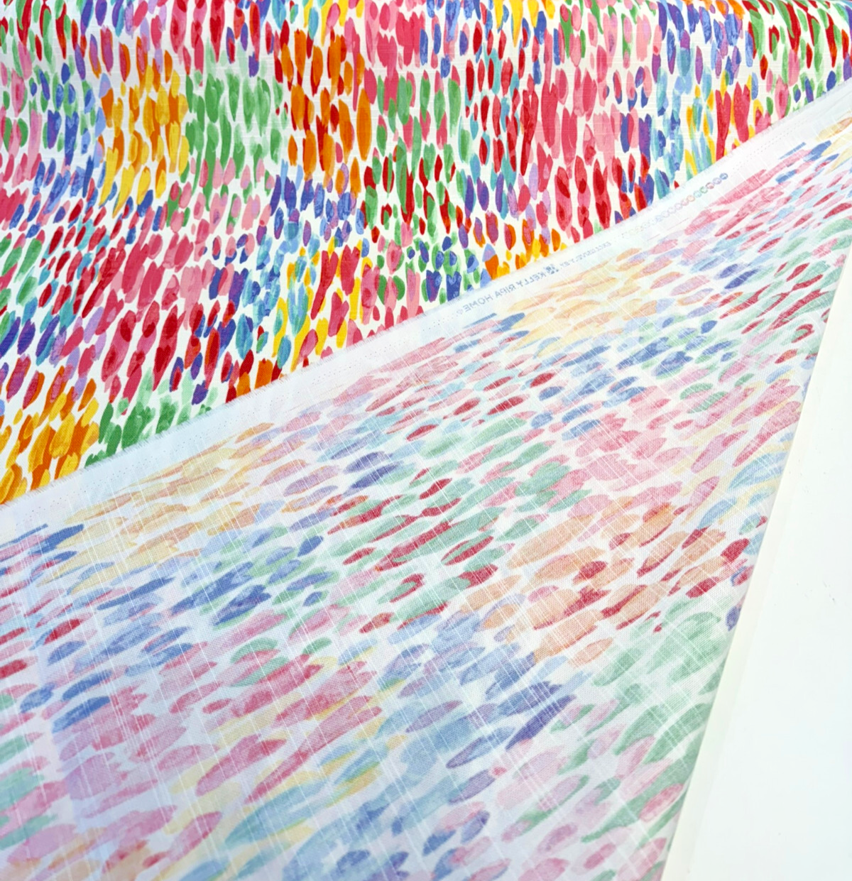 Make It Rain Fiesta Cotton Fabric - Multicolor Abstract Brushstroke Dots, 54" Width (By The Yard)