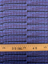 Viscose Sateen Printed Blue Purple