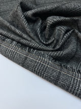 Tweed Suit Fabric Gray Black