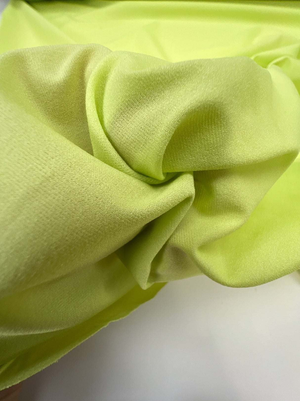 Italian Yellow-Green Stretch Knitted Fabric