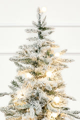 4.5' Flocked Christmas Tree with 22 G40 LED Lights