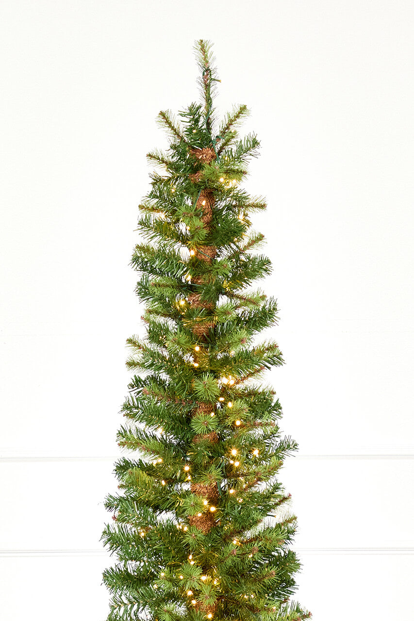 7.5' Slim Christmas Tree with 500 Color-Changing LED Lights