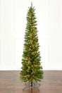 7.5' Slim Christmas Tree with 500 Color-Changing LED Lights