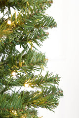 7.5' Christmas Pencil Pine Tree with 300 Color-Changing LED Lights