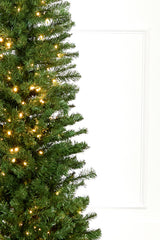 7.5' Christmas Pencil Pine Tree with 300 Color-Changing LED Lights