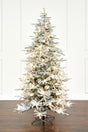 7' Flocked Christmas Tree with 63 G40 LED Lights