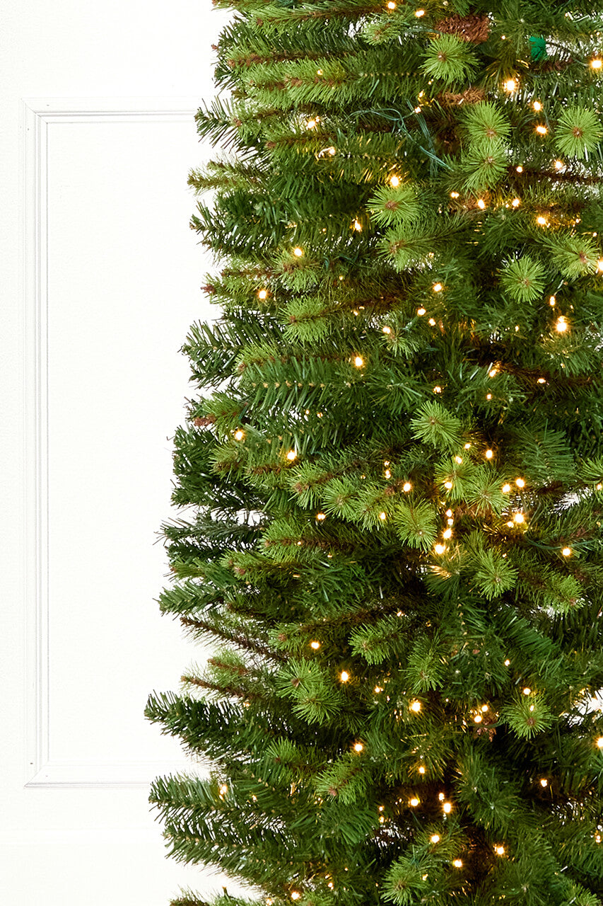9' Slim Christmas Tree with 700 Color-Changing LED Lights