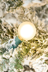 4.5' Flocked Christmas Tree with 22 G40 LED Lights
