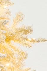 4.5' White Flocked Christmas Tree with 450 Warm White LED Lights