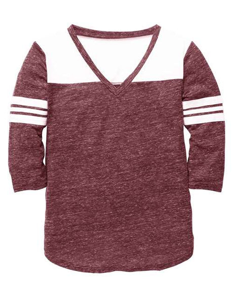 Boxercraft Women's Glory Days 3/4 Sleeve V-Neck T-Shirt