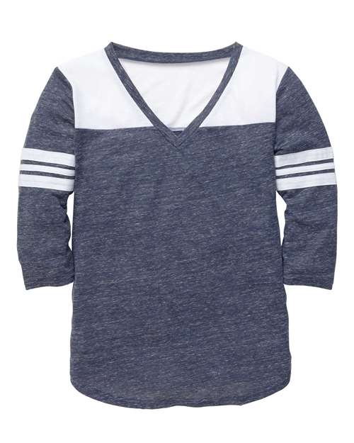 Boxercraft Women's Glory Days 3/4 Sleeve V-Neck T-Shirt
