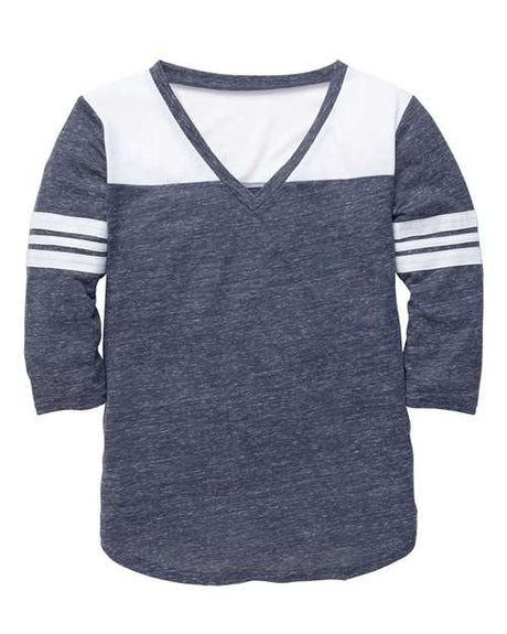 Boxercraft Women's Glory Days 3/4 Sleeve V-Neck T-Shirt