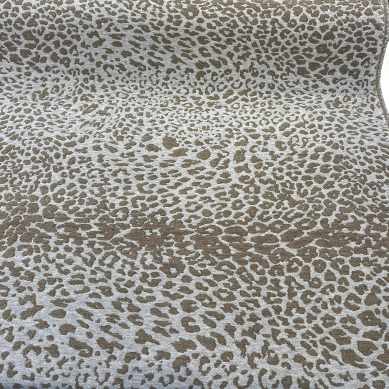 Leopard Skin Silver Sunbrella Acrylic Fabric - Silver, Mocha Leopard Skin, 54" Width (1 Yard)