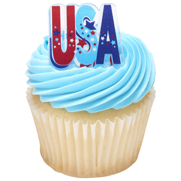 USA - 12 count cupcake and cake toppers rings
