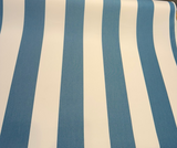 Explorer Sunbrella Peacock Stripe Acrylic Fabric - Peacock Teal And Off White Stripe, 54" Width (1 Yard)