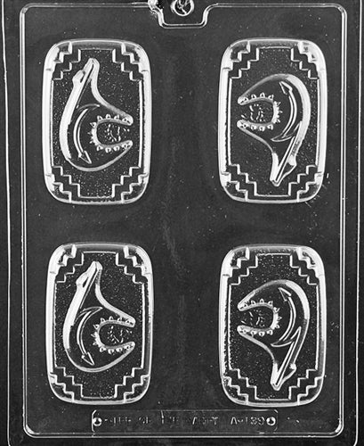 Native American Bear Plaque Chocolate Mold - LPA139