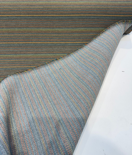 Sunbrella Achiever Acrylic Fabric - Aloe Stripe, Vertical Stripes, 54" Width (1 Yard)