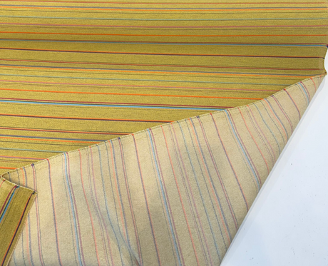 Sunbrella Prismatic Dijon Solution-Dyed Acrylic Fabric - Dijon Yellow Vertical Stripes, 54" Width (1 Yard)