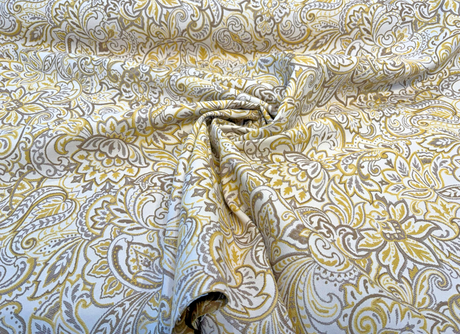 Tamara Acrylic Fabric - Nugget Paisley Floral, 54" Width (By The Yard)