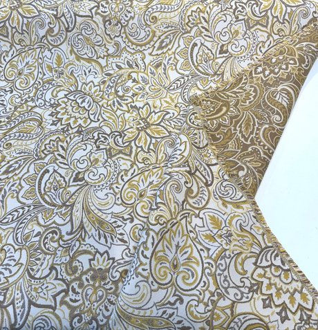 Tamara Acrylic Fabric - Nugget Paisley Floral, 54" Width (By The Yard)
