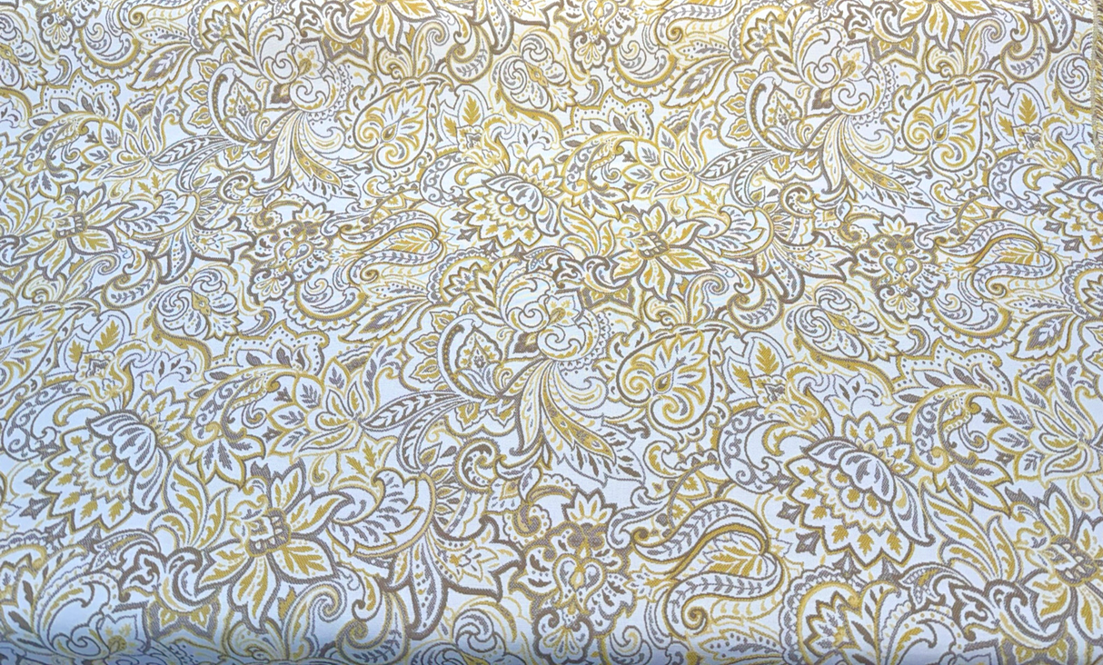 Tamara Acrylic Fabric - Nugget Paisley Floral, 54" Width (By The Yard)