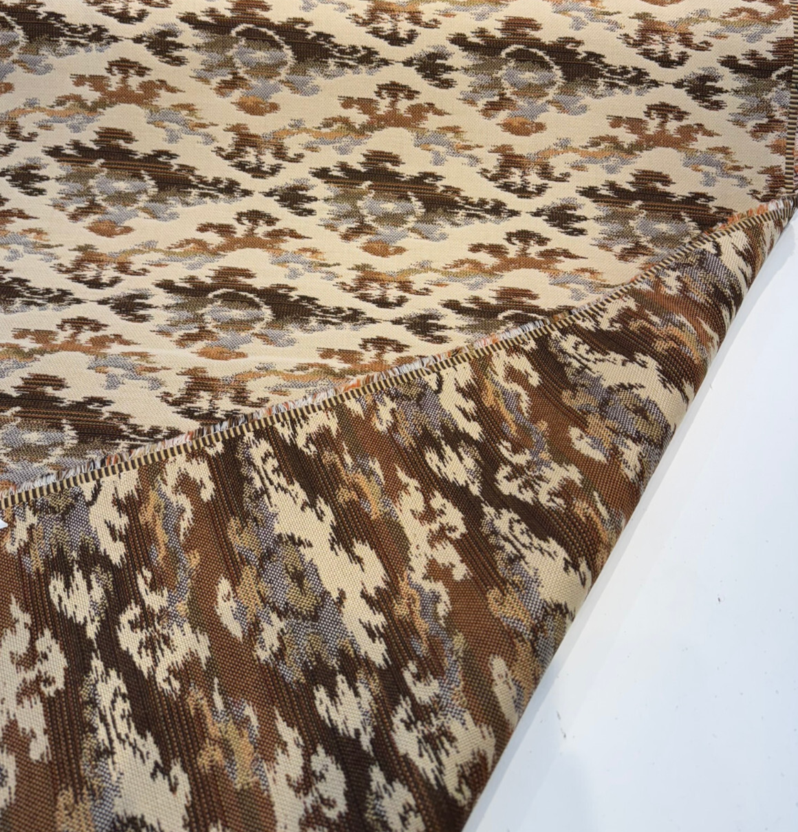 Sunbrella Zahara Teak Sunbrella Acrylic Fabric - Teak Ikat Jacquard, 54" Width (1 Yard)