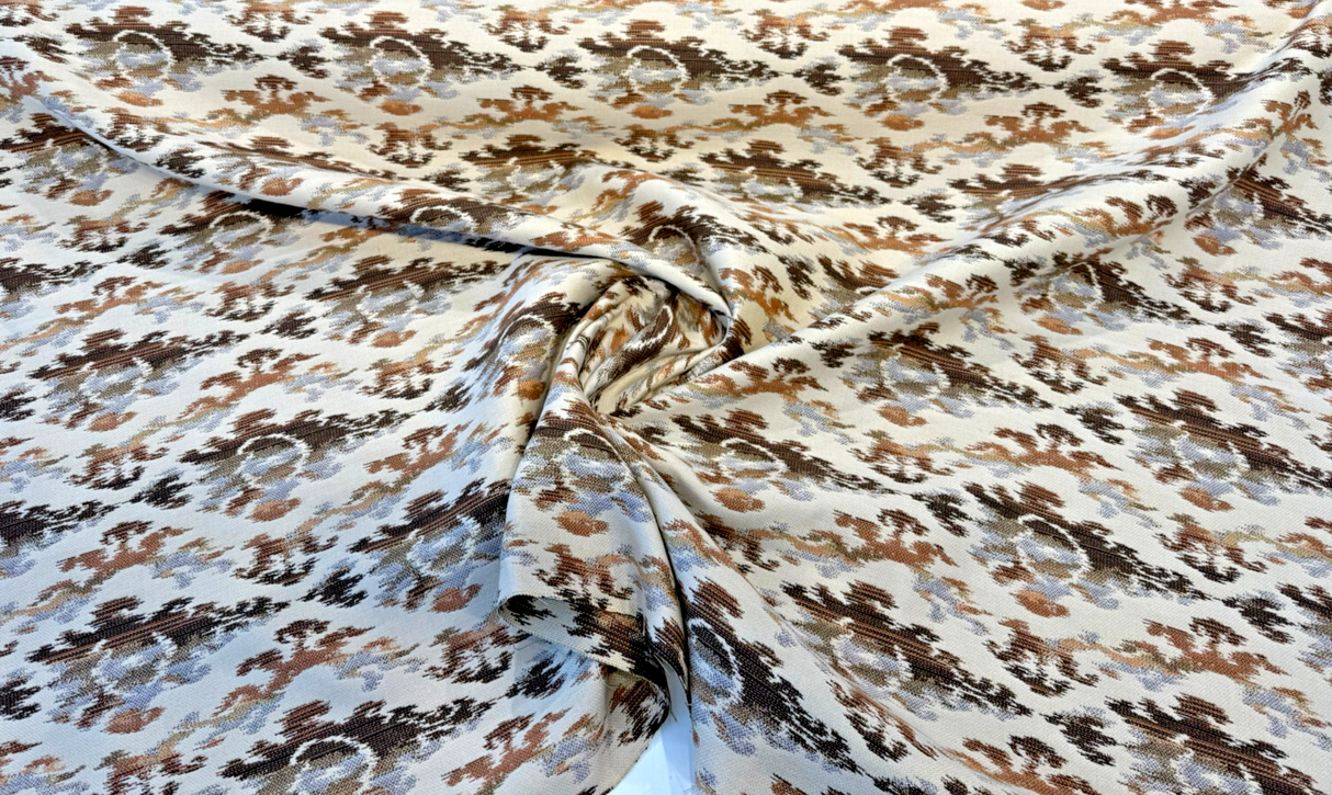 Sunbrella Zahara Teak Sunbrella Acrylic Fabric - Teak Ikat Jacquard, 54" Width (1 Yard)