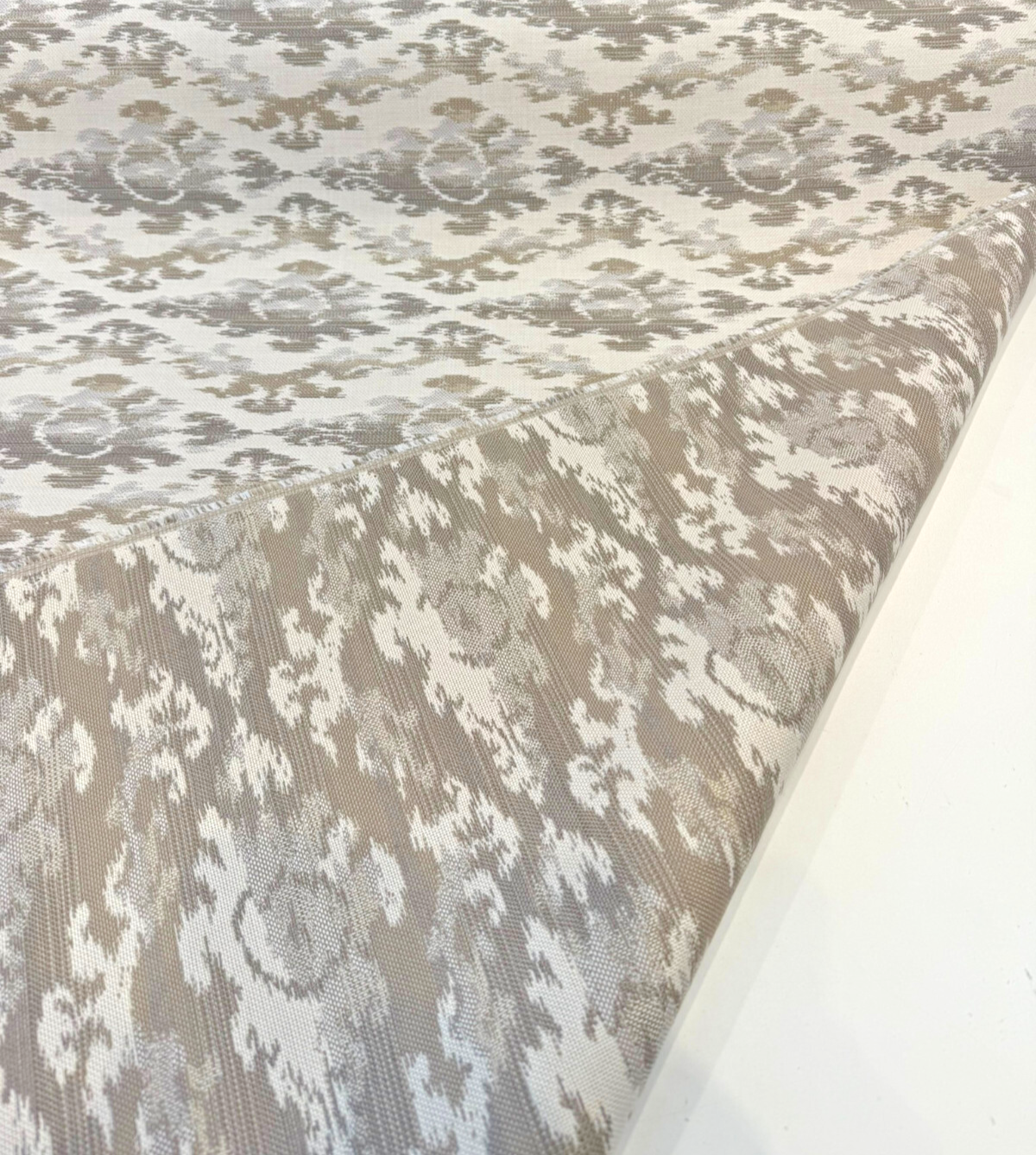Sunbrella Zahara Acrylic Fabric - Dove Ikat, 54" Width (1 Yard)