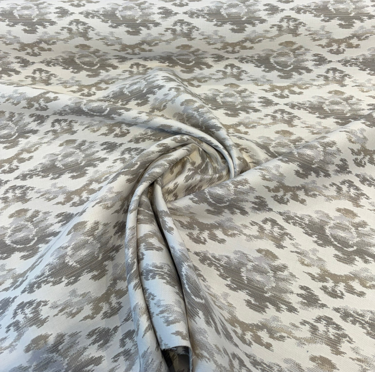 Sunbrella Zahara Acrylic Fabric - Dove Ikat, 54" Width (1 Yard)