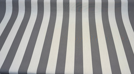 Sunbrella Townsend Taupe Acrylic Fabric - Taupe And Ivory Wide Stripe, 54" Width (1 Yard)