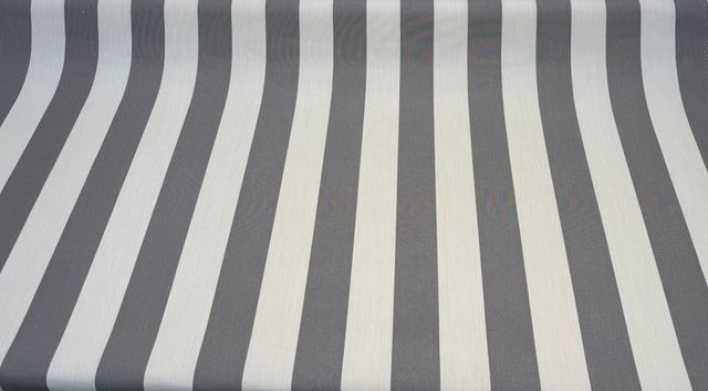 Sunbrella Townsend Taupe Acrylic Fabric - Taupe And Ivory Wide Stripe, 54" Width (1 Yard)