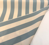 Townsend Spa Blue Stripe Sunbrella Acrylic Fabric - Spa Blue And Ivory Wide Stripe, 54" Width (1 Yard)
