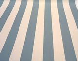Townsend Spa Blue Stripe Sunbrella Acrylic Fabric - Spa Blue And Ivory Wide Stripe, 54" Width (1 Yard)