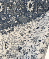 Sunbrella Attribute Acrylic Fabric - Indigo Blue Damask, 54" Width (1 Yard)