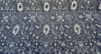 Sunbrella Attribute Acrylic Fabric - Indigo Blue Damask, 54" Width (1 Yard)