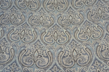 Waverly Quiet Place Cotton Linen Blend Fabric - Ink Blue Damask, 54" Width, 17.75" Vertical Repeat, 13.5" Horizontal Repeat (1 Yard)