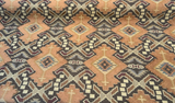 Longview Adobe Emb Chenille Upholstery Fabric - Southwestern Geometric, Adobe Rust, Gold, Slate Blue, Beige, 58" Width (1 Yard)