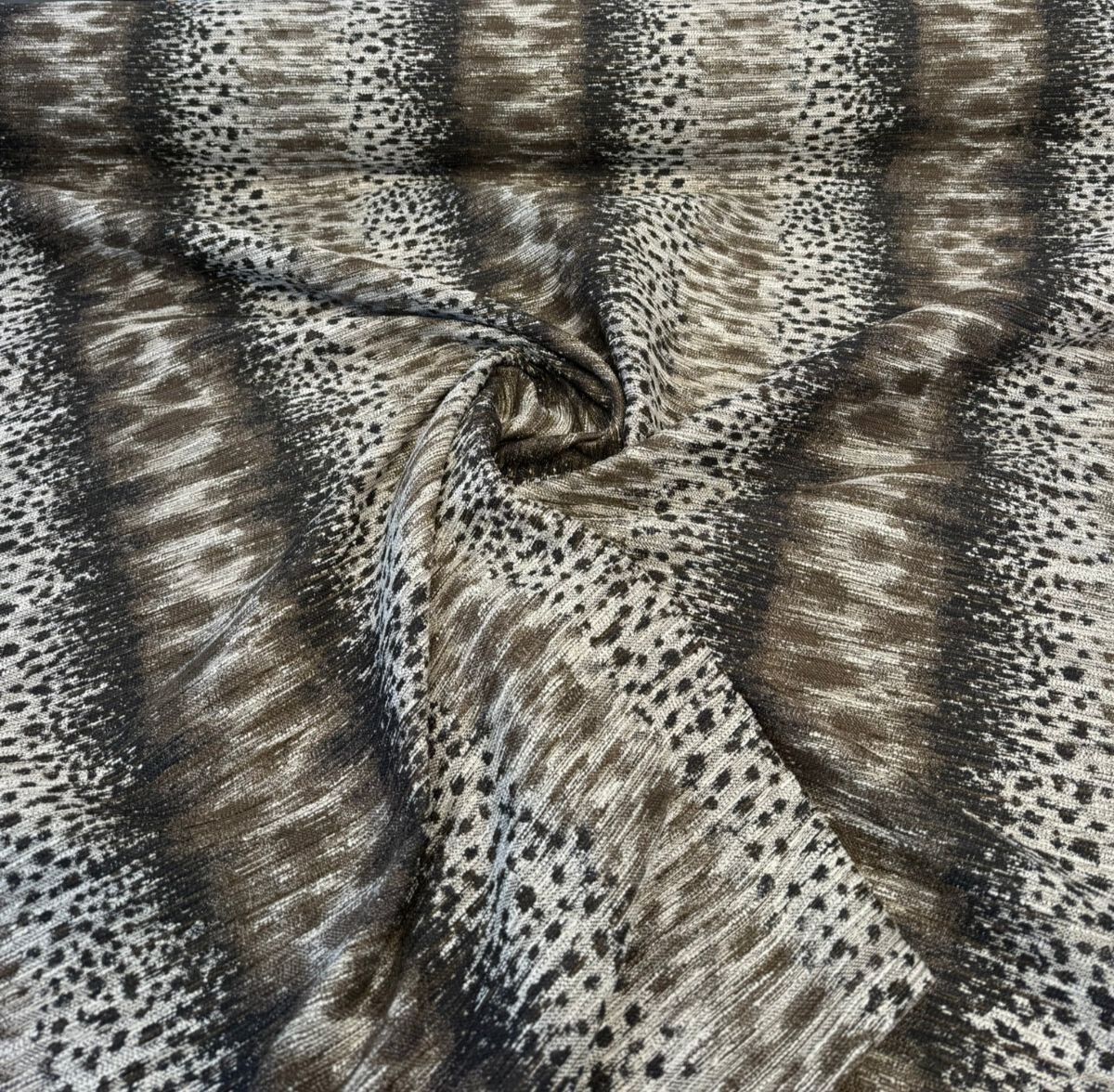 Swavelle Micado Chenille Upholstery Fabric - Brindle Animal Skin, 58" Width (By The Yard)