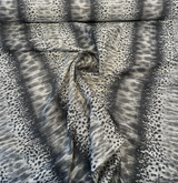 Swavelle Micado Shadow Animal Skin Chenille Upholstery Chenille Fabric - Charcoal, Black, Ivory, Grey Abstract Animal Skin, 58" Width (1 Yard)