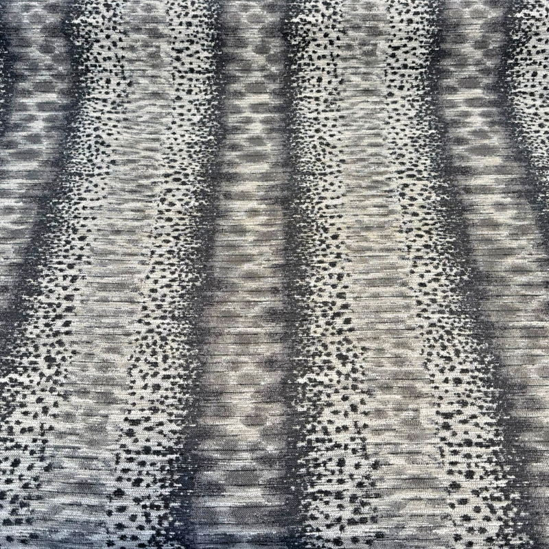 Swavelle Micado Shadow Animal Skin Chenille Upholstery Chenille Fabric - Charcoal, Black, Ivory, Grey Abstract Animal Skin, 58" Width (1 Yard)