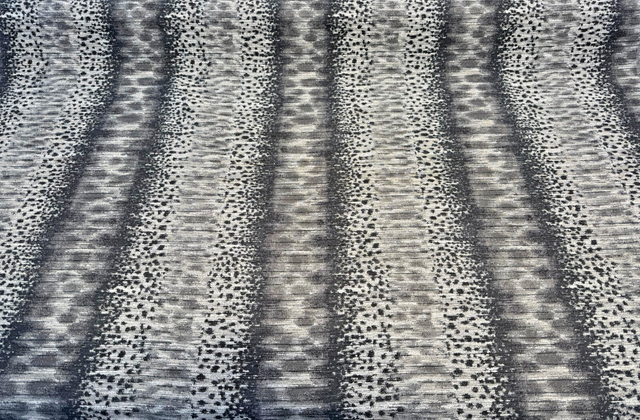Swavelle Micado Shadow Animal Skin Chenille Upholstery Chenille Fabric - Charcoal, Black, Ivory, Grey Abstract Animal Skin, 58" Width (1 Yard)