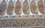 Swavelle Pear Up Russet Chenille Upholstery Fabric - Large Paisley Floral Damask, Russet, Gold, Dusty Blue, 56.5" Width (1 Yard)