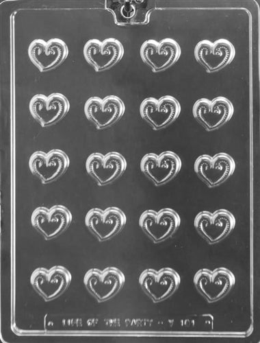 Heart Swirl Toppers Mint Chocolate Mold - LPV181