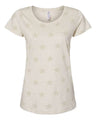 Women's Star Print Scoop Neck Tee