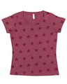 Women's Star Print Scoop Neck Tee