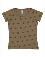 Women's Star Print Scoop Neck Tee